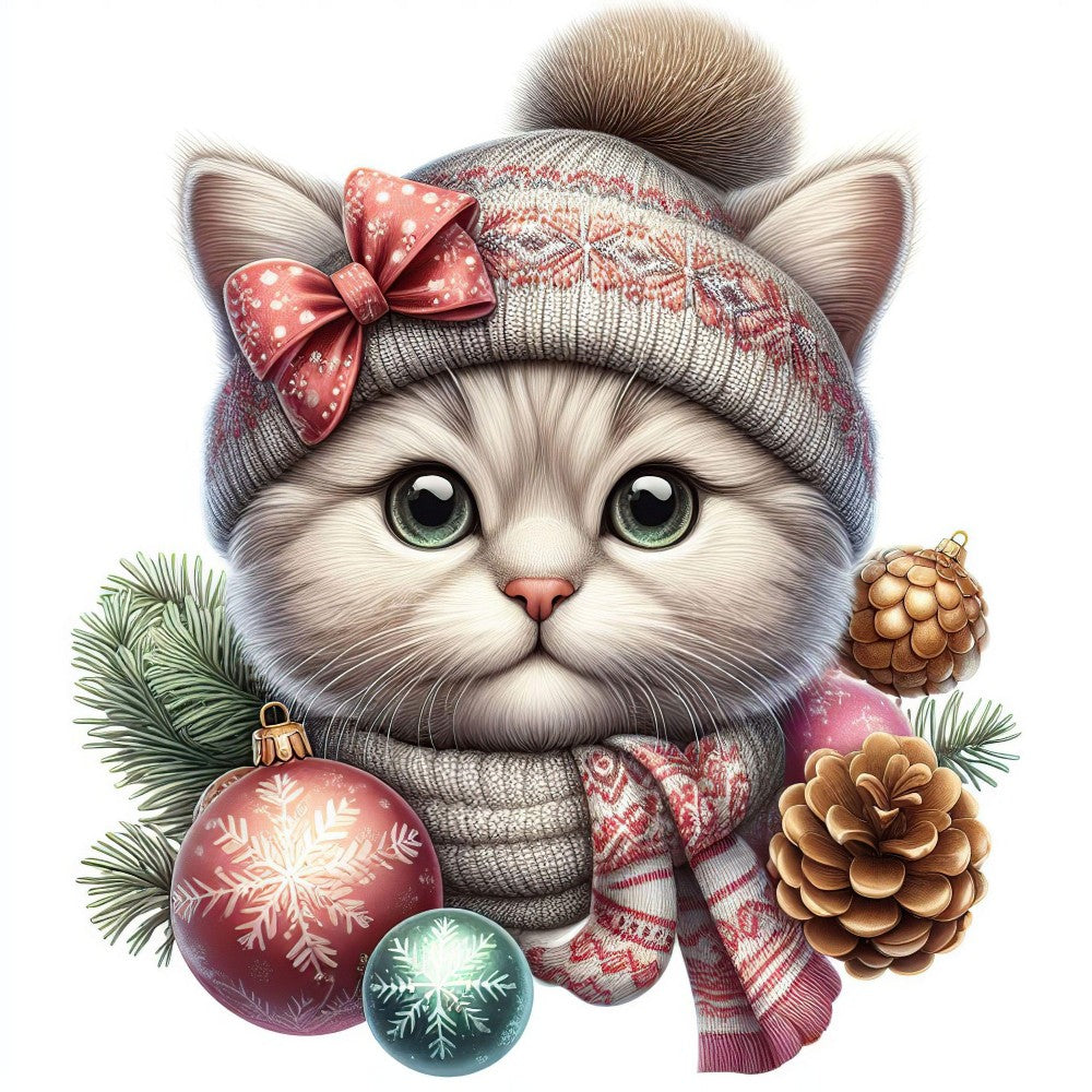 Christmas cat | Diamond Painting