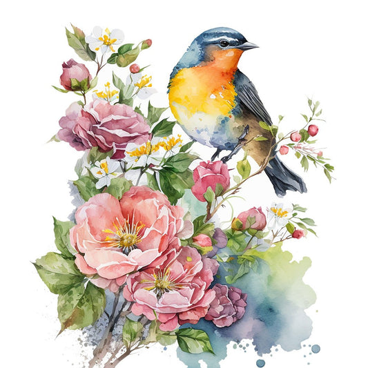 Birds and Flowers | Diamond Painting