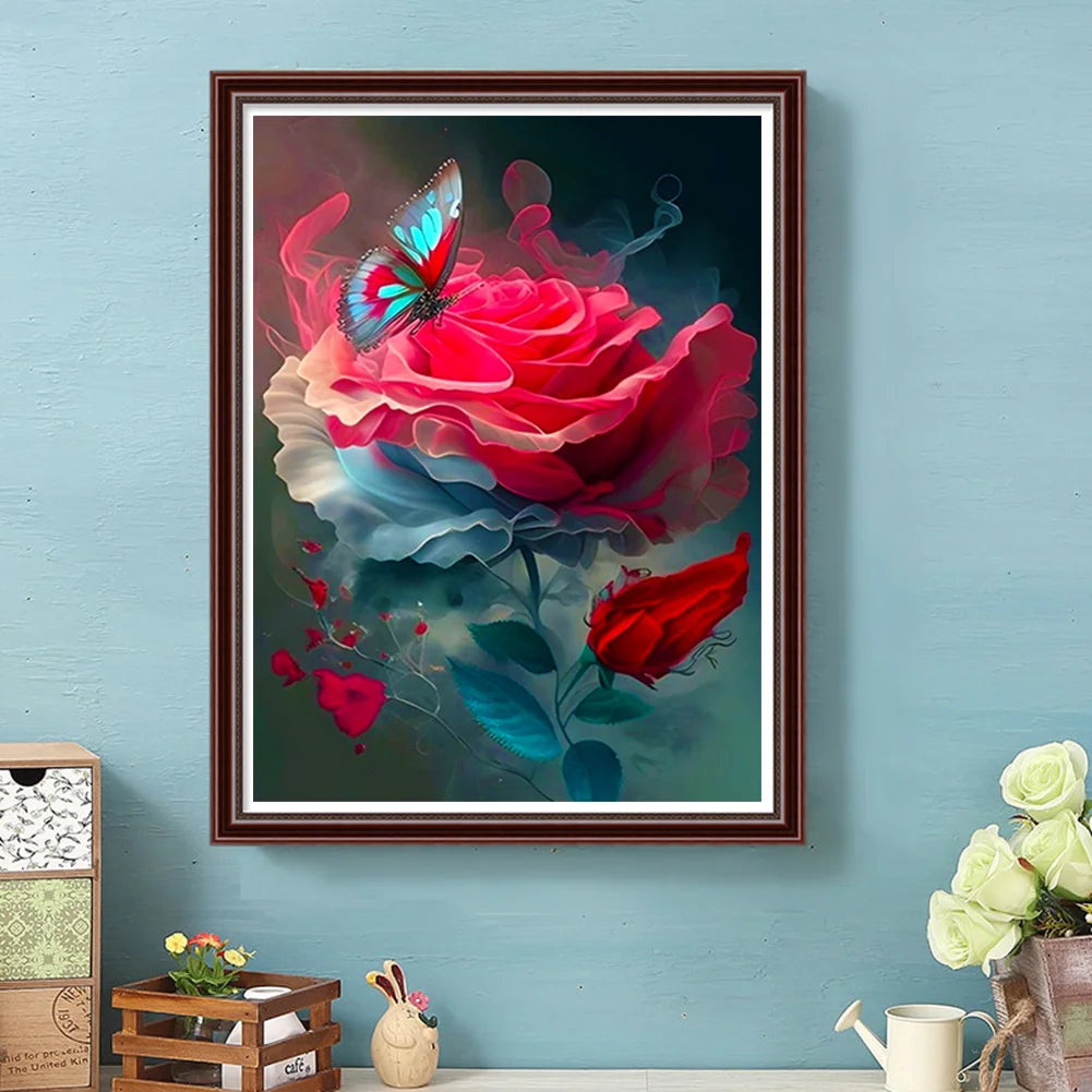 Rose Butterfly | Diamond Painting