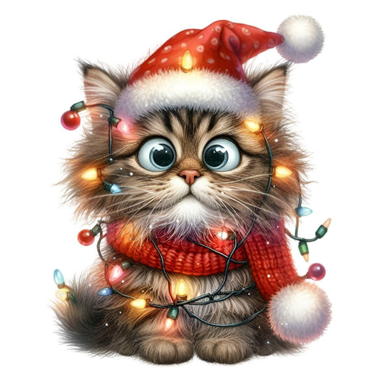 Christmas cat | Diamond Painting