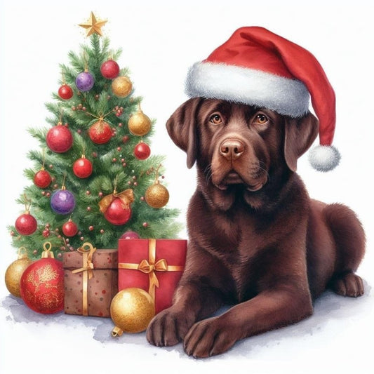 Chocolate Labrador Dog | Diamond Painting