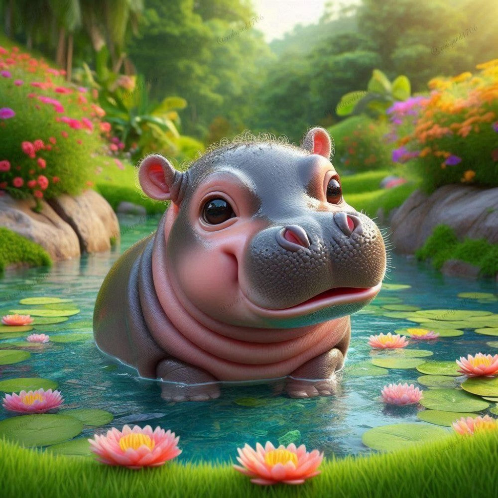 Hippo | Diamond Painting