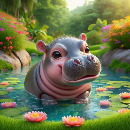 Hippo | Diamond Painting