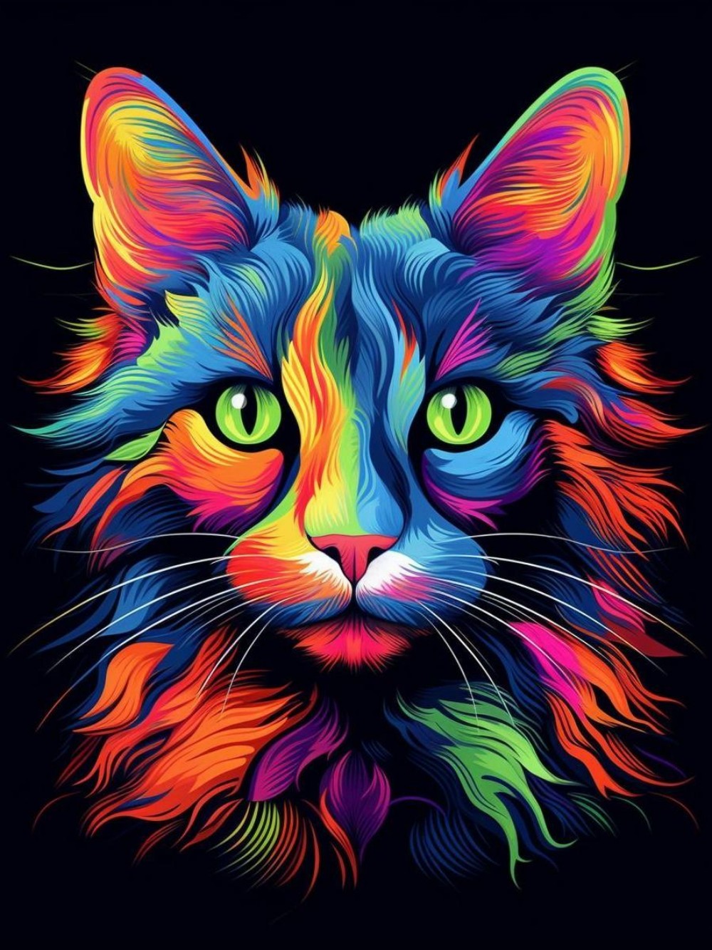 Colorful Cat | Diamond Painting