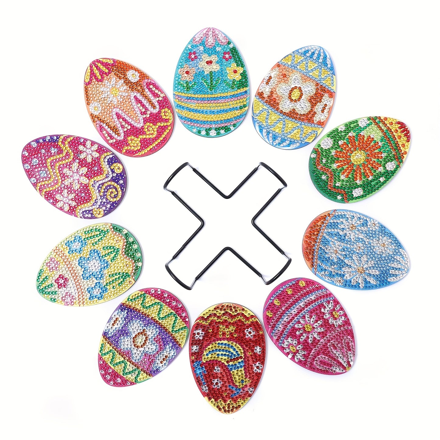 Diy 10pcs/set Easter  Diamond Painting Coasters with Holder