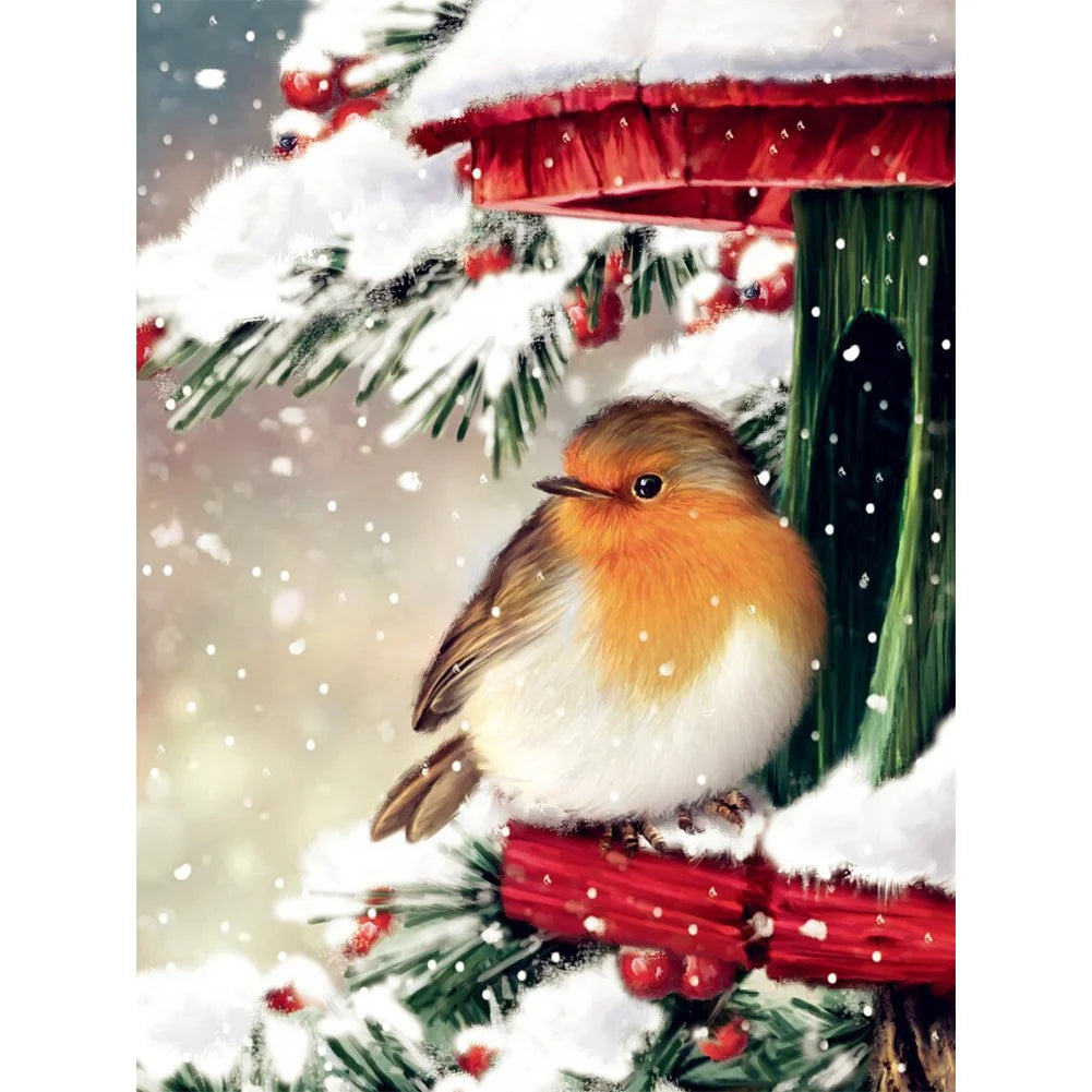 Christmas Robin Bird | Diamond Painting