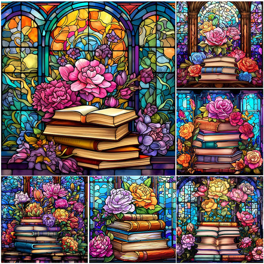 Books Flower | Diamond Painting