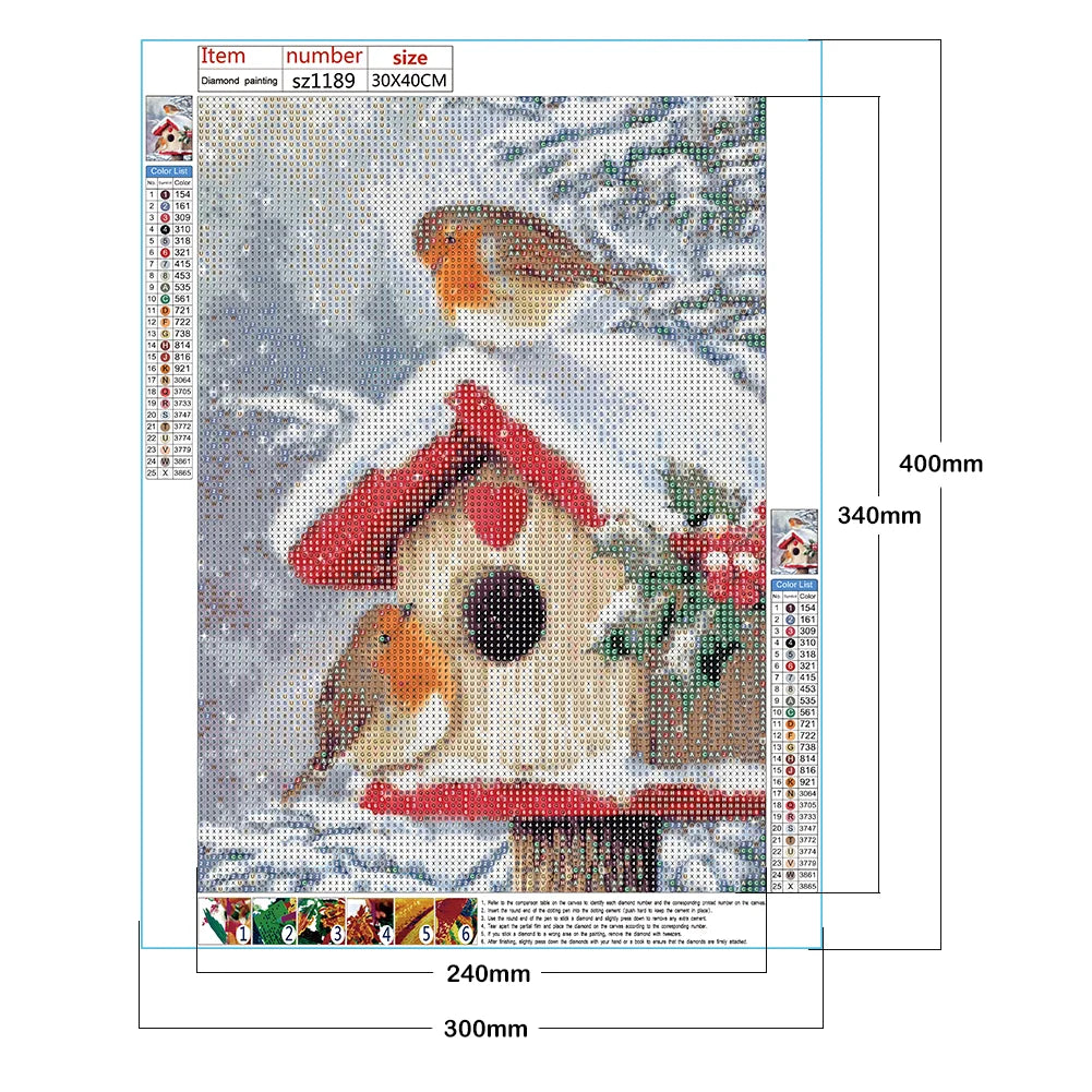 Christmas Robin Bird | Diamond Painting