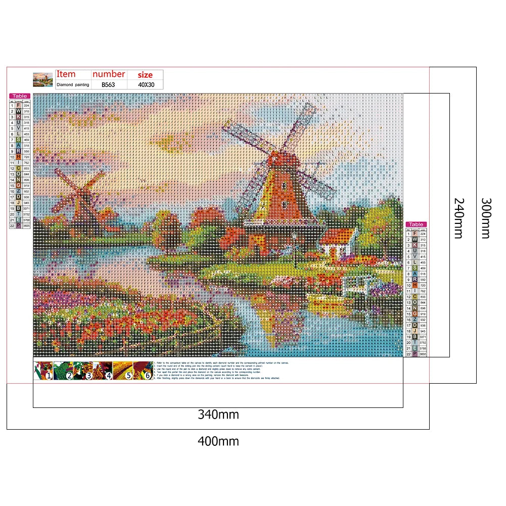 Windmill House | Diamond Painting