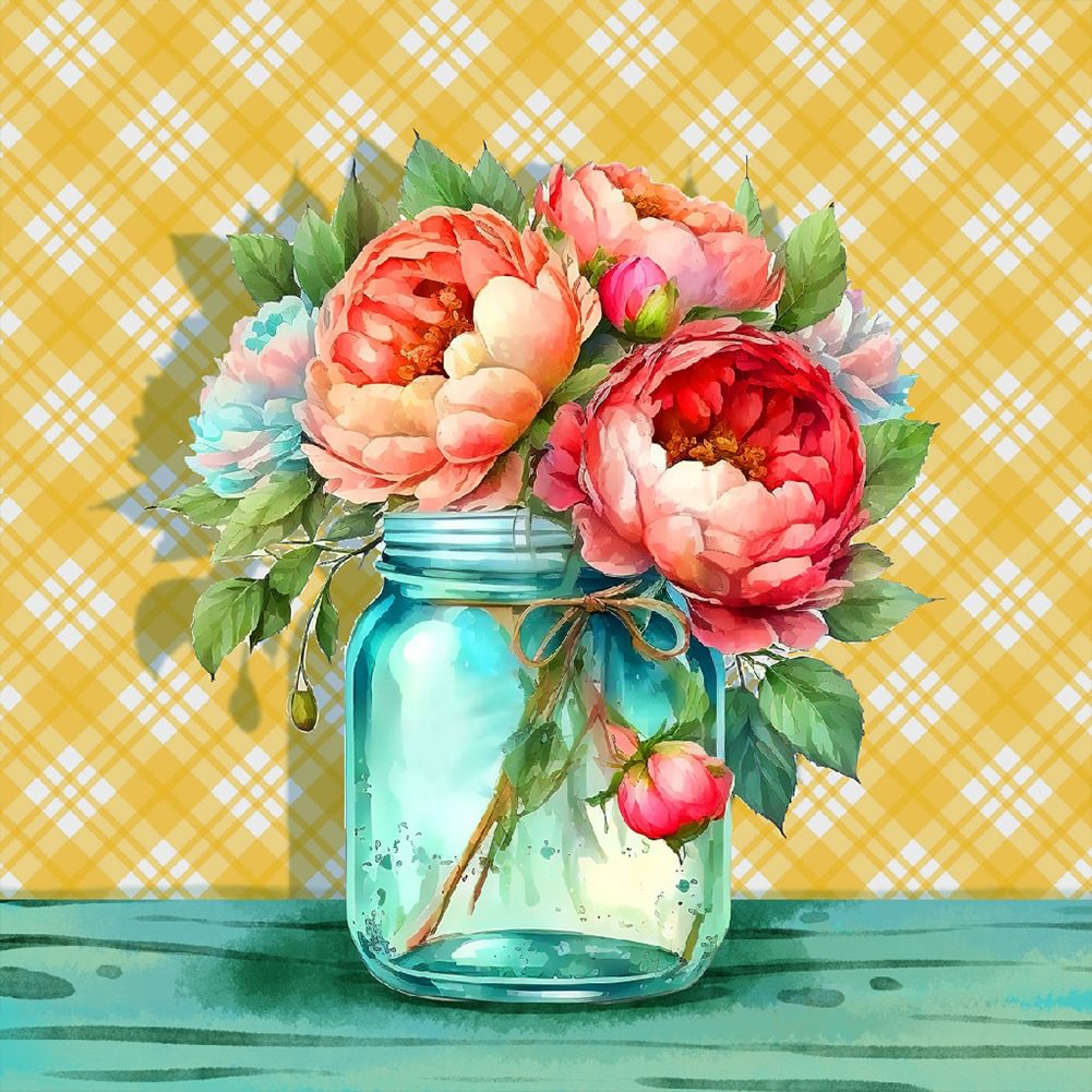 Flowers In The Bottles | Diamond Painting