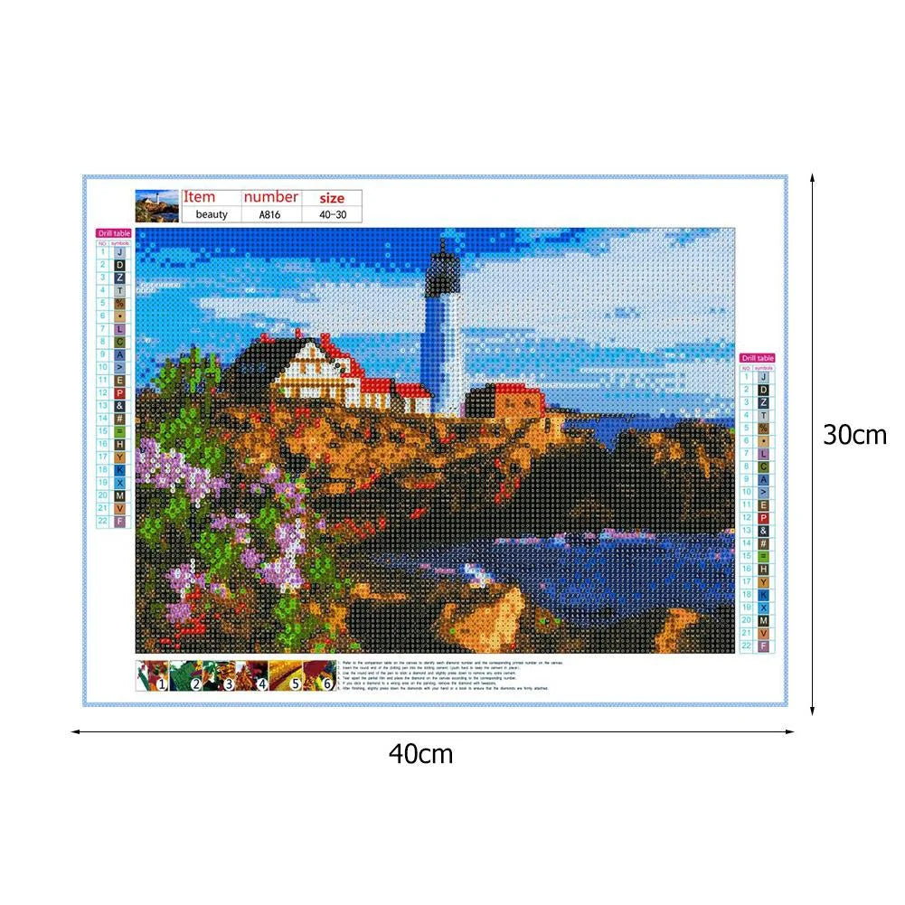 White Lighthouse | Diamond Painting