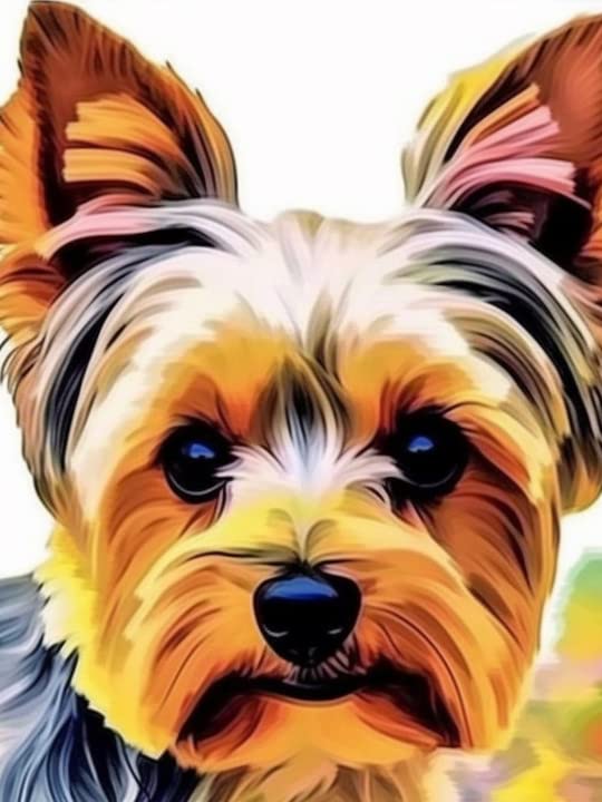 Dog Yorkie | Cross Stitch Embroidery