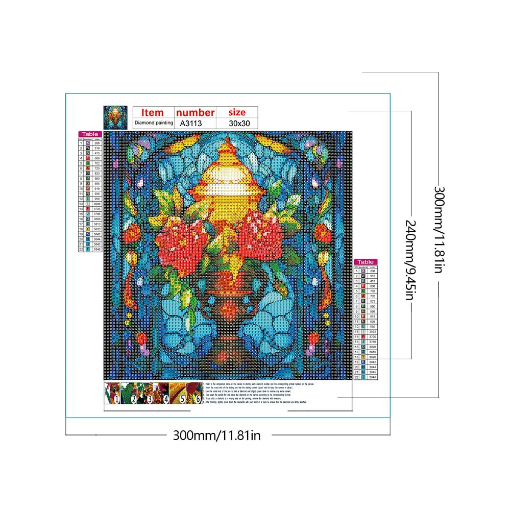 Street Lamp Flower | Diamond Painting