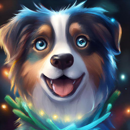 Dog Australian Shepherd | Diamond Painting