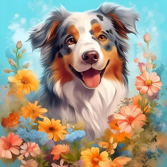 Dog Australian Shepherd | Diamond Painting