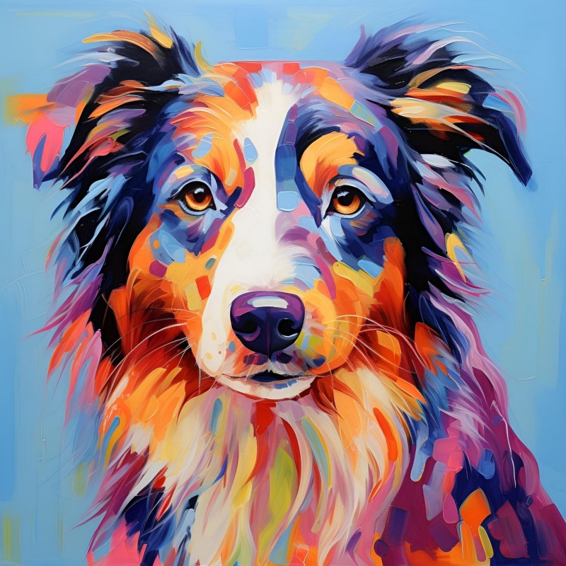 Dog Australian Shepherd | Diamond Painting