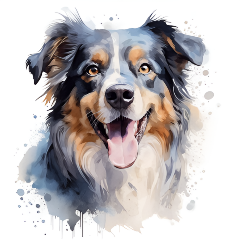 Dog Australian Shepherd | Diamond Painting