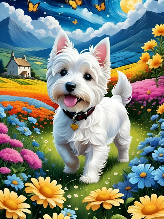 West Highland Terrier Westie Dog | Diamond Painting