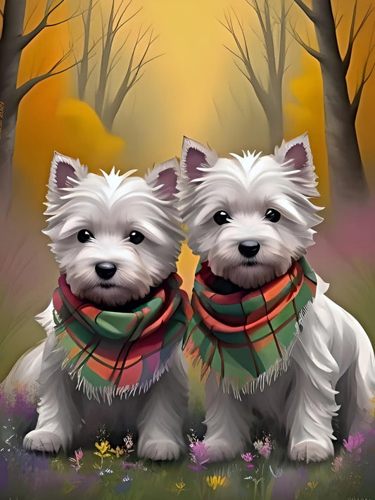 West Highland Terrier Westie Dog | Diamond Painting
