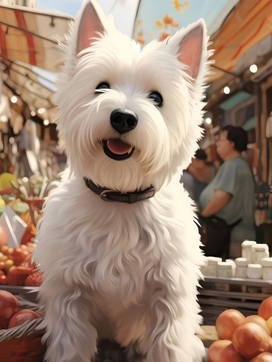 West Highland Terrier Westie Dog | Diamond Painting