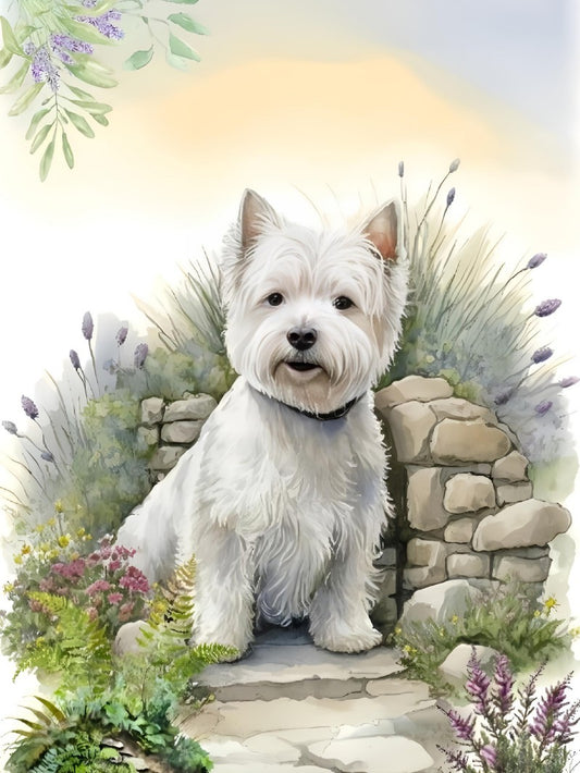 West Highland Terrier Westie Dog | Diamond Painting