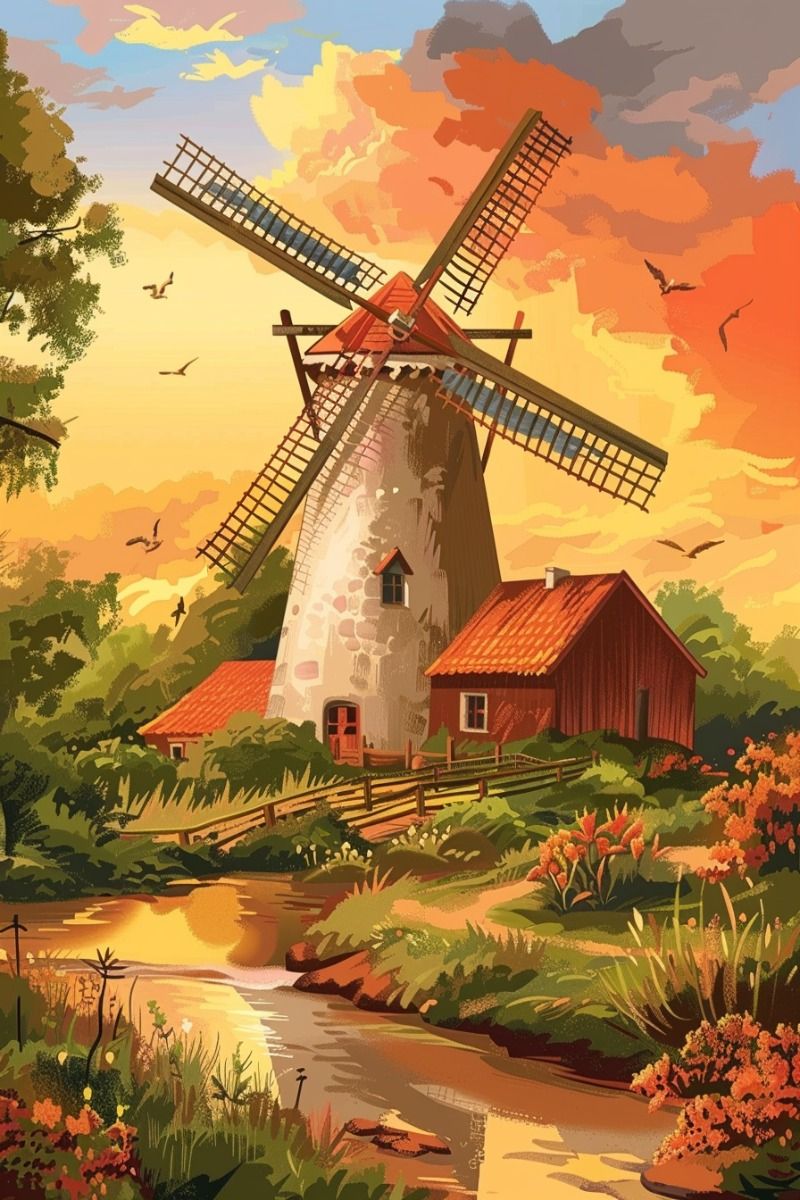 Windmill | Diamond Painting