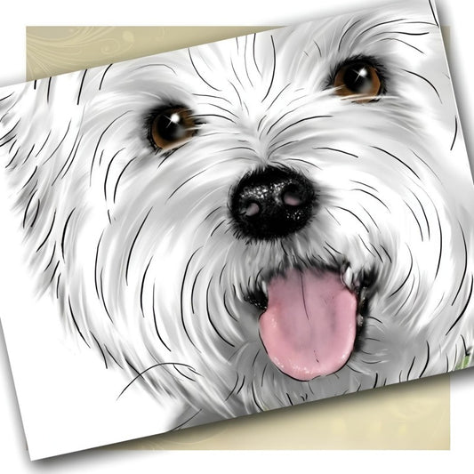 West Highland Terrier Westie Dog | Diamond Painting