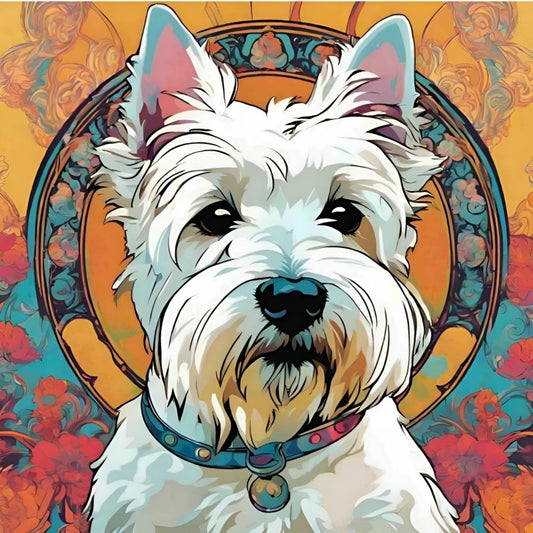 West Highland Terrier Westie Dog | Diamond Painting