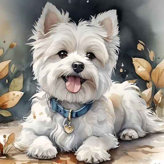 West Highland Terrier Westie Dog | Diamond Painting