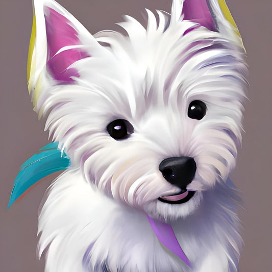 West Highland Terrier Westie Dog | Diamond Painting