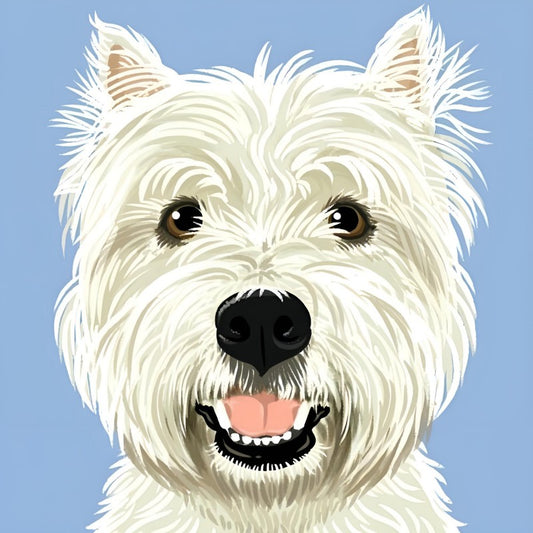 West Highland Terrier Westie Dog | Diamond Painting