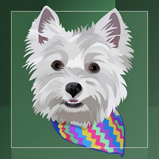 West Highland Terrier Westie Dog | Diamond Painting