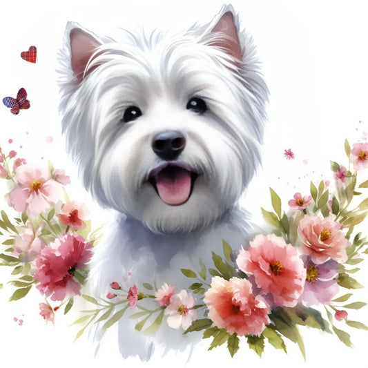 West Highland Terrier Westie Dog | Diamond Painting