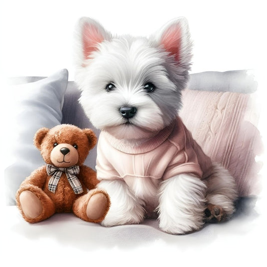 West Highland Terrier Westie Dog | Diamond Painting