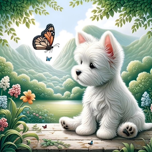 West Highland Terrier Westie Dog | Diamond Painting