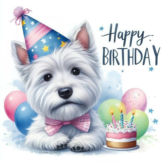 West Highland Terrier Westie Dog | Diamond Painting