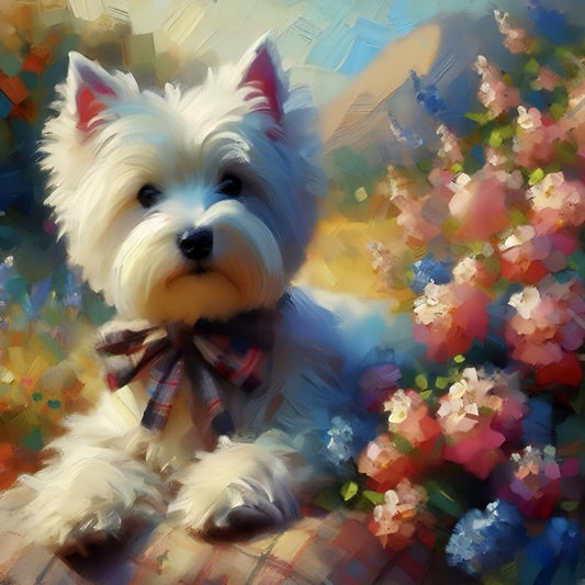 West Highland Terrier Westie Dog | Diamond Painting