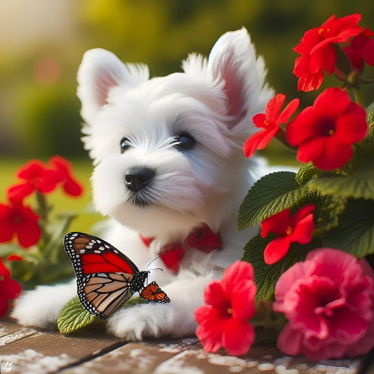 West Highland Terrier Westie Dog | Diamond Painting