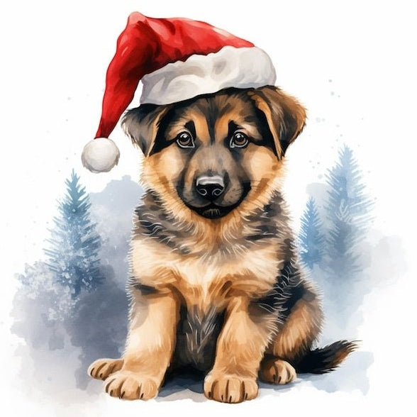 Christmas Dog | Diamond Painting