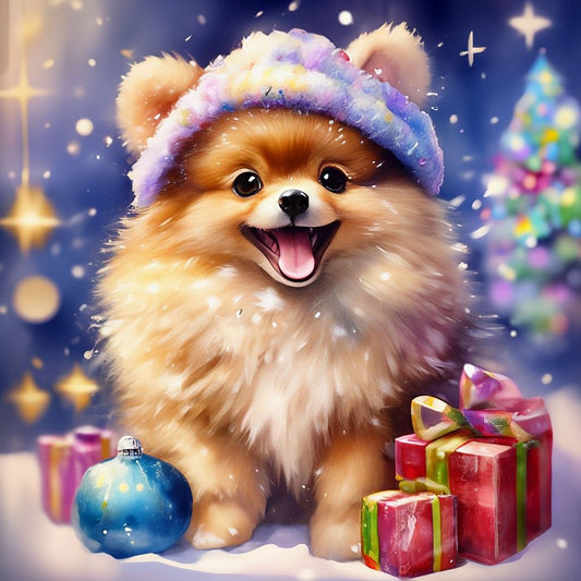 Christmas Dog | Diamond Painting