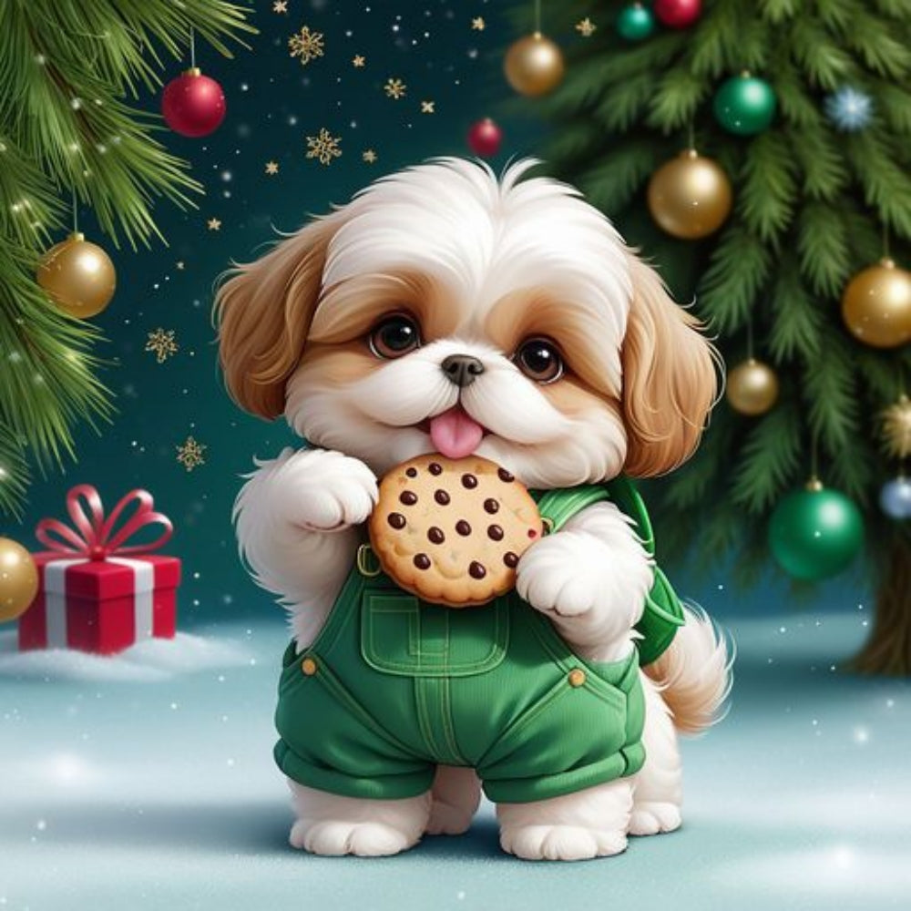 Christmas Dog | Diamond Painting