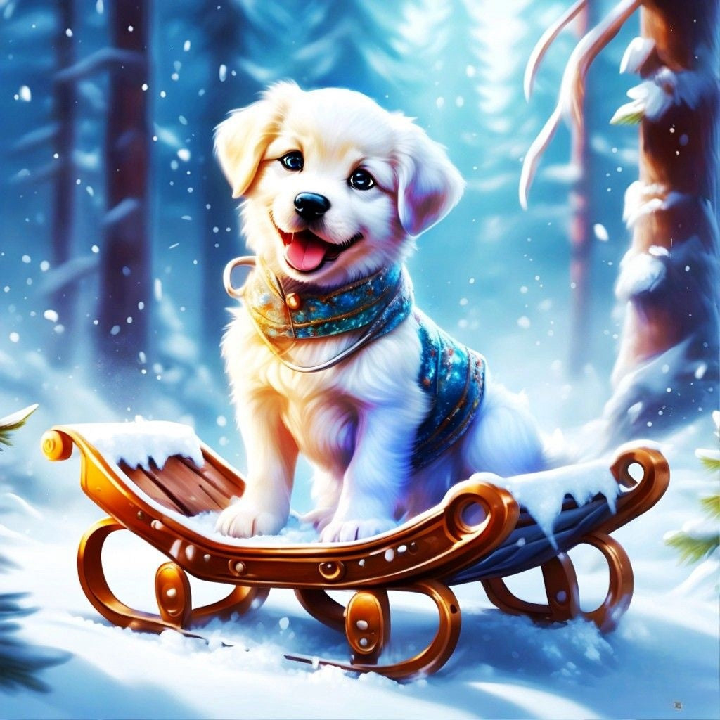 Christmas Dog | Diamond Painting