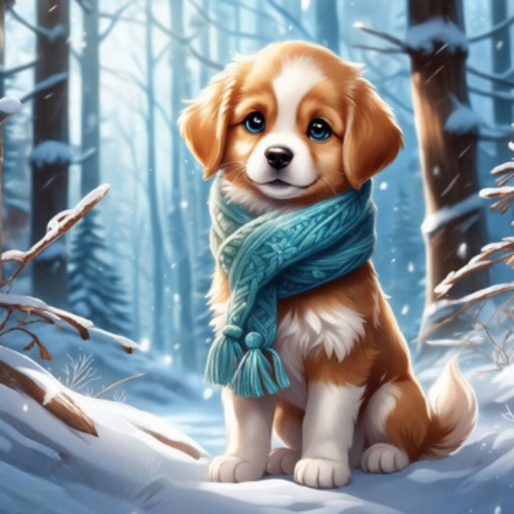 Christmas Dog | Diamond Painting