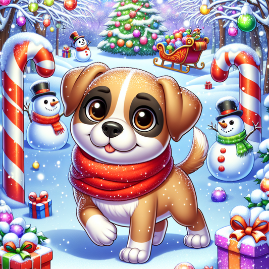 Christmas Dog | Diamond Painting