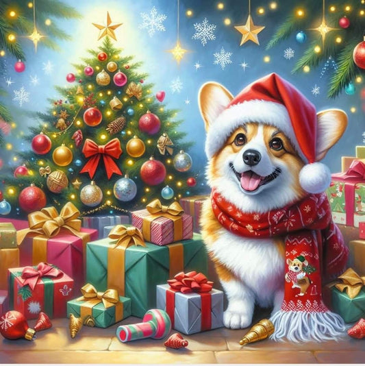 Christmas Dog | Diamond Painting