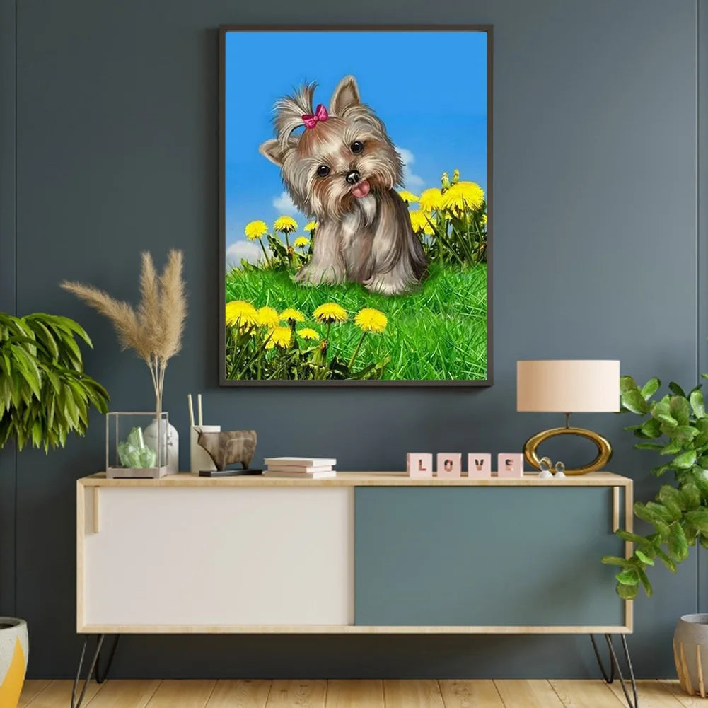 Cute Dog Yorkie | Diamond Painting