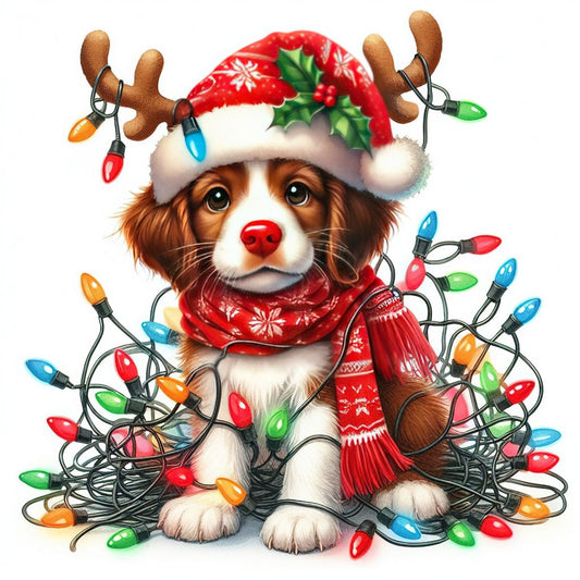 Christmas Dog | Diamond Painting