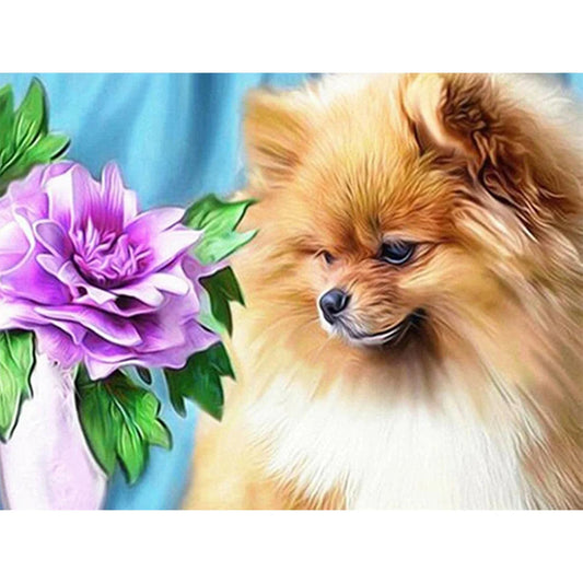 Pomeranian Dog | Cross Stitch Embroidery