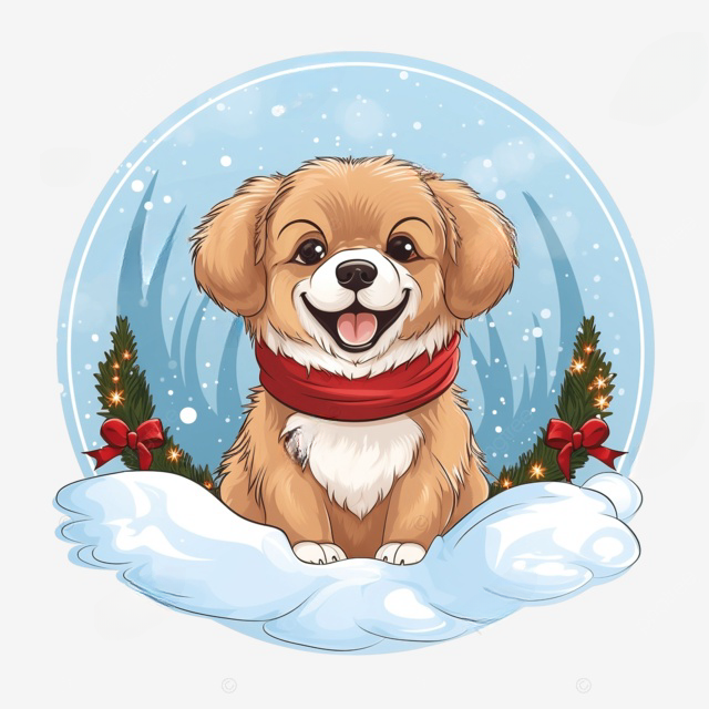 Christmas Dog | Diamond Painting