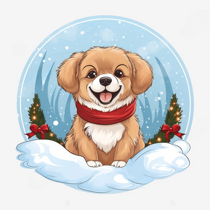 Christmas Dog | Diamond Painting